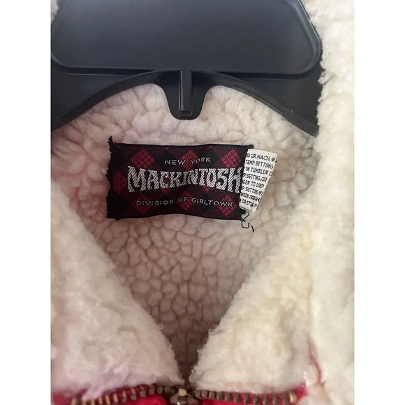 Rare Vintage 1970s Cool nylon Sherpa Lined Coat Jacket Mackintosh Girltown - Picture 6 of 9